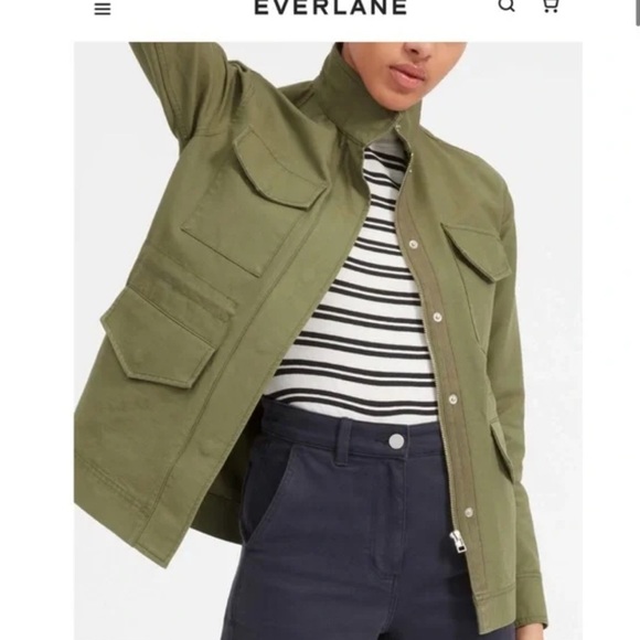 Everlane Jackets & Blazers - Everlane Utility Jacket in Olive Green Militar size Small 100% Cotton
